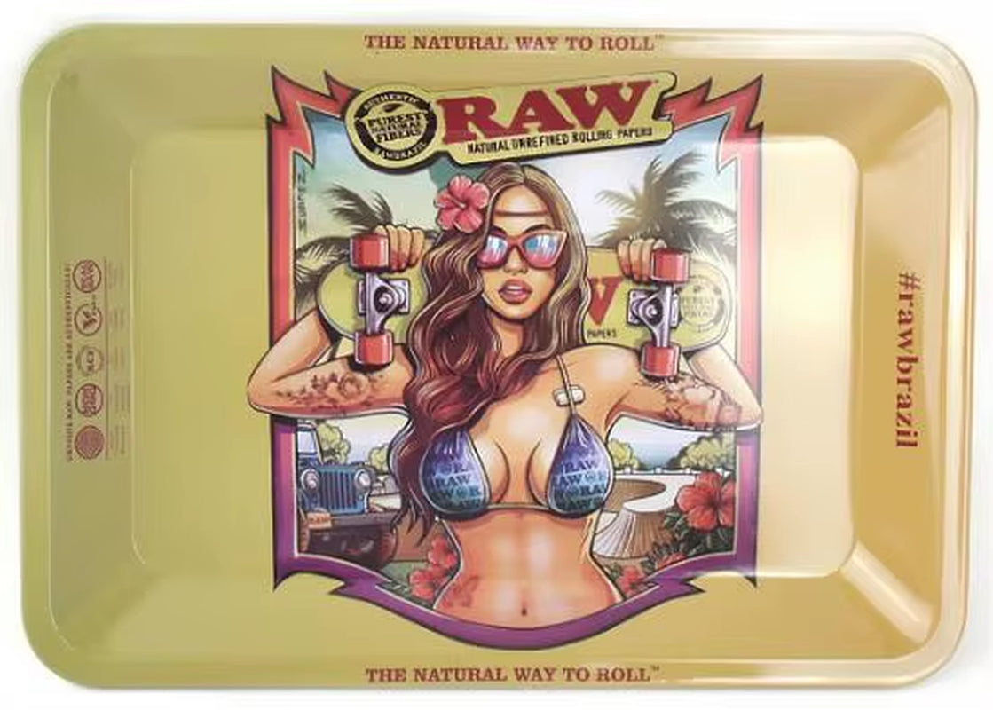 8.7'' Cartoon Metal Rolling Trays for Tobacco Roller Plate Tray Storage Tinplate