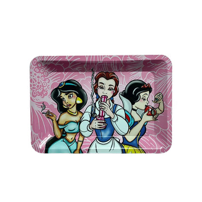 8.7'' Cartoon Metal Rolling Trays for Tobacco Roller Plate Tray Storage Tinplate